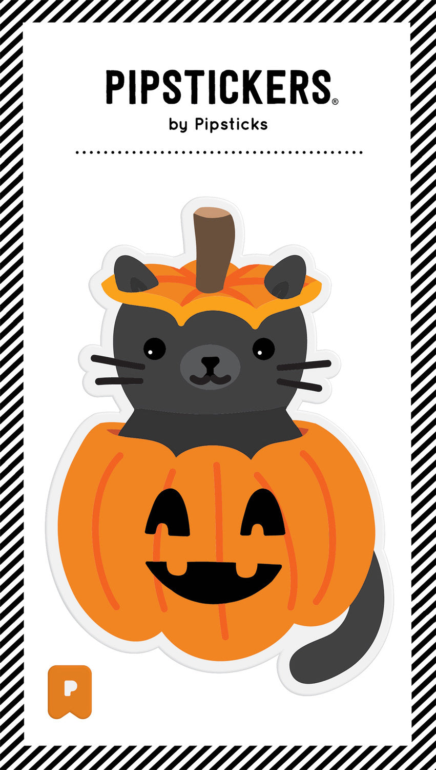 Cat-O-Lantern Puffy Sticker