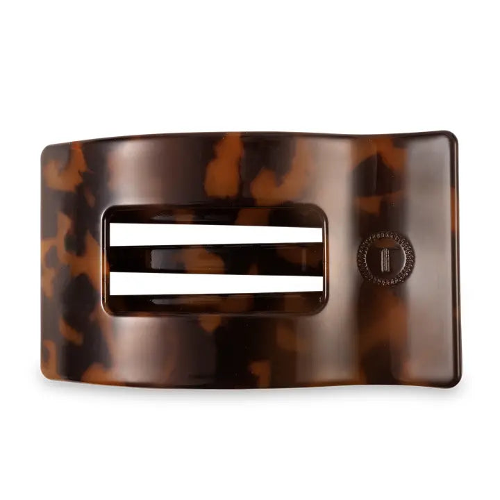 Square Flat Hair Clip | Small | Tortoise