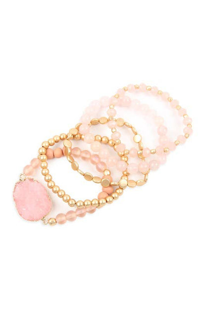 Druzy Stack Bracelet Set