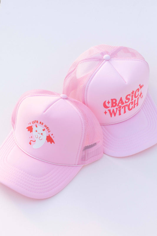 Basic Witch Pink Trucker Hat