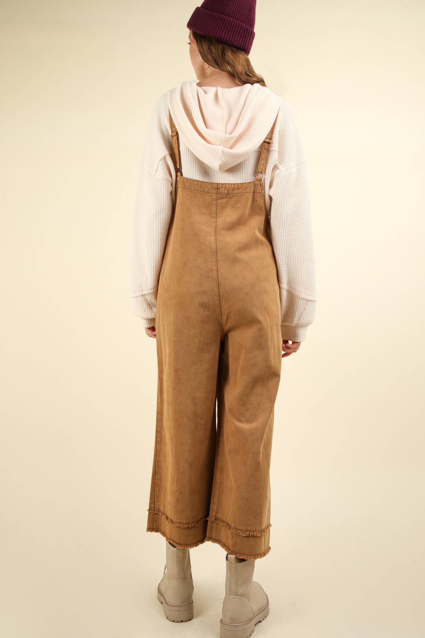 Twill Solid Overall Jumpsuit