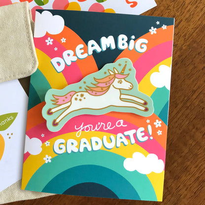 Unicorn Dream Sticker Birthday Card