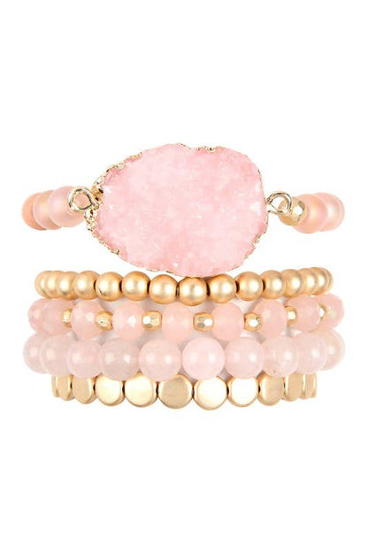 Druzy Stack Bracelet Set