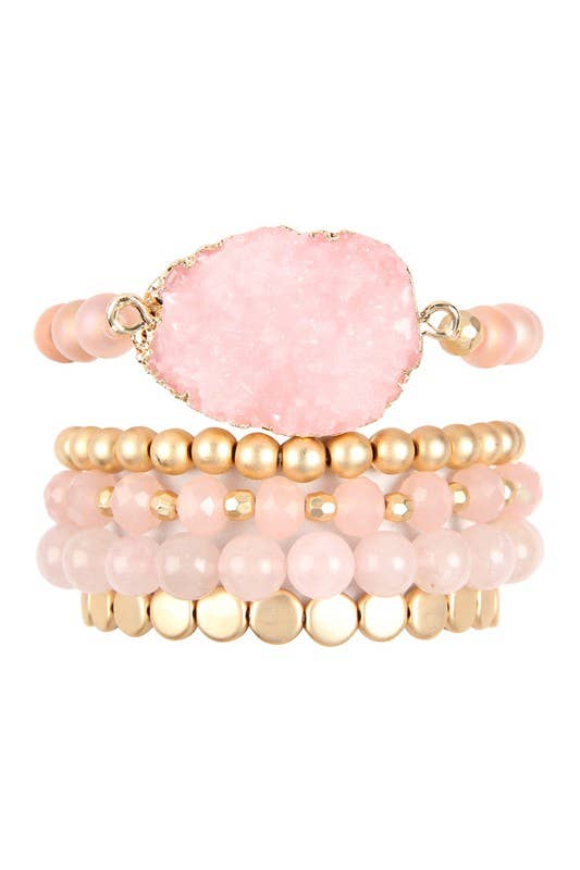Druzy Stack Bracelet Set