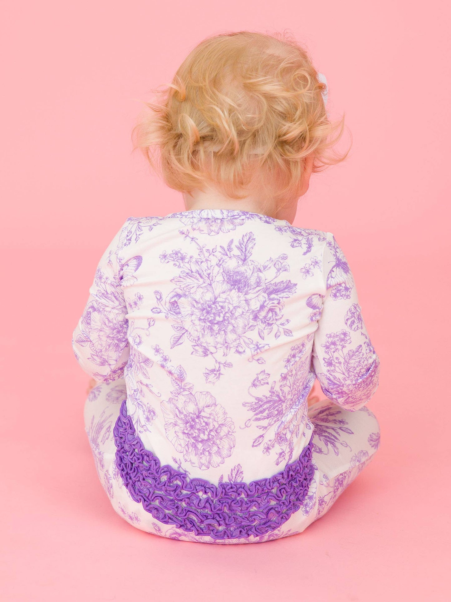 Butterfly Garden Toile Footie Pajama