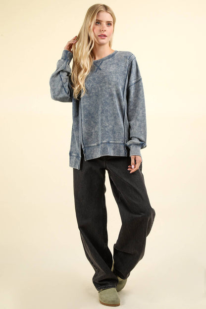 French Terry Oversized Knit Top