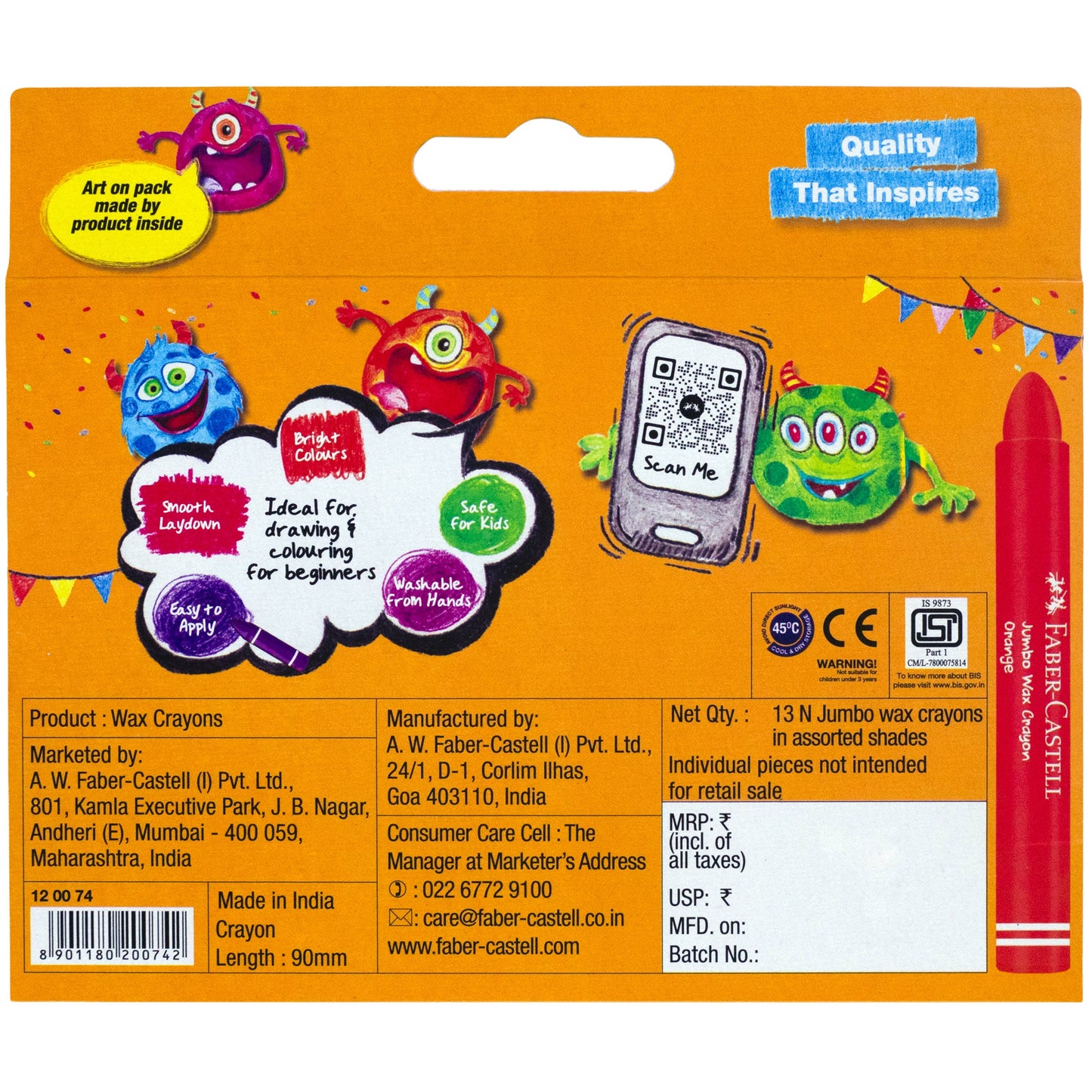 12 Jumbo Crayons