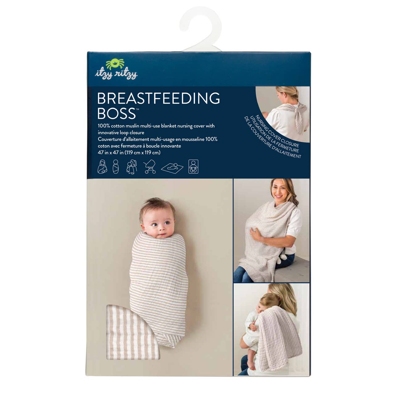 Chai Stripes Breastfeeding Boss