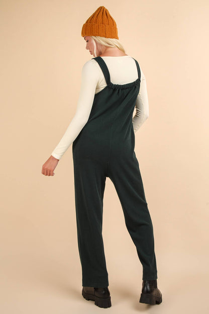 Knit Jumpsuit with Front Patch Pockets