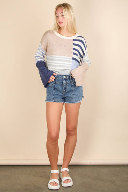 VJ Frayed Denim Shorts