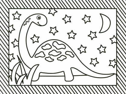 Dinosaurs Stained Glass Coloring