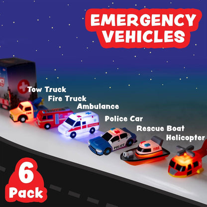 Emergency Cars Light Up Bath Toys