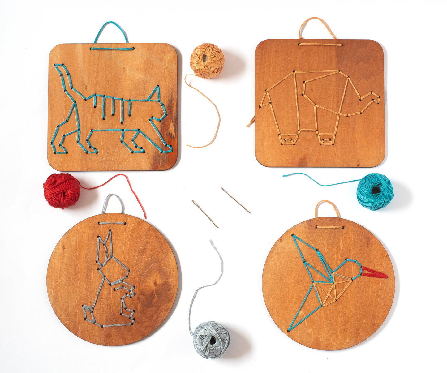 Animals Wooden Embroidery Kit