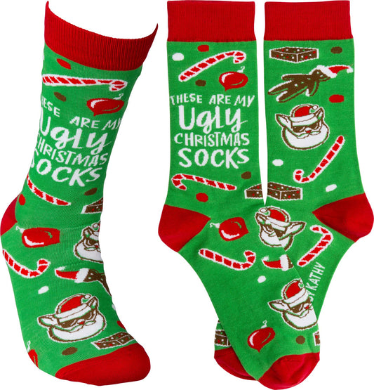 These Are My Ugly Christmas Socks Socks