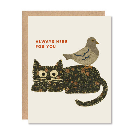 "Always Here" Cat & Bird