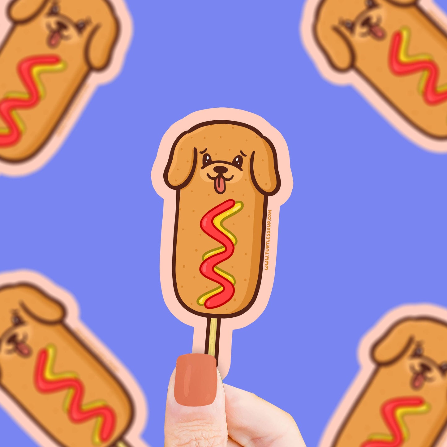 Corn Dog Puppy Sticker