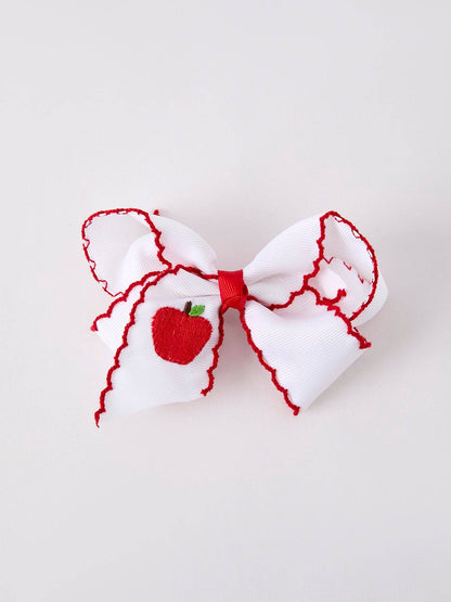 BACK TO SCHOOL Apple Bow Hairpin