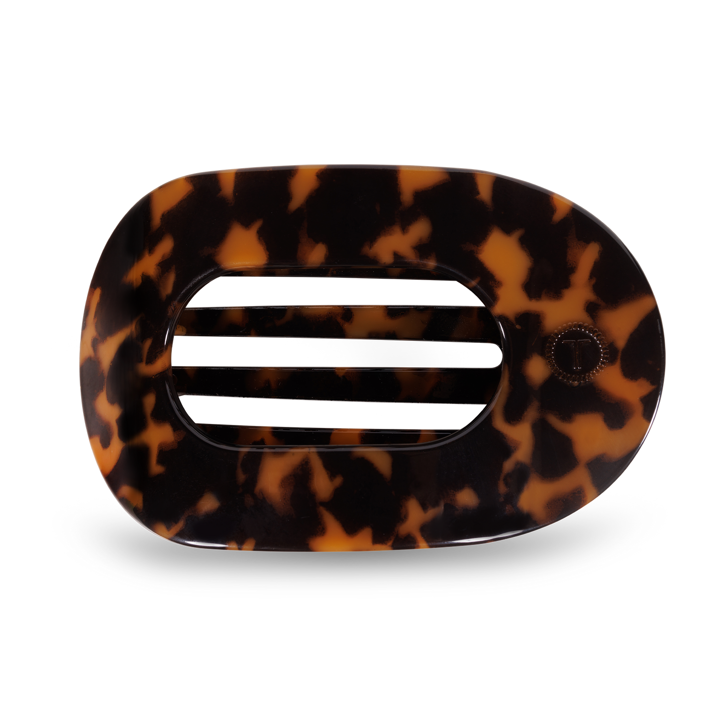 Round Flat Hair Clip | Tortoise