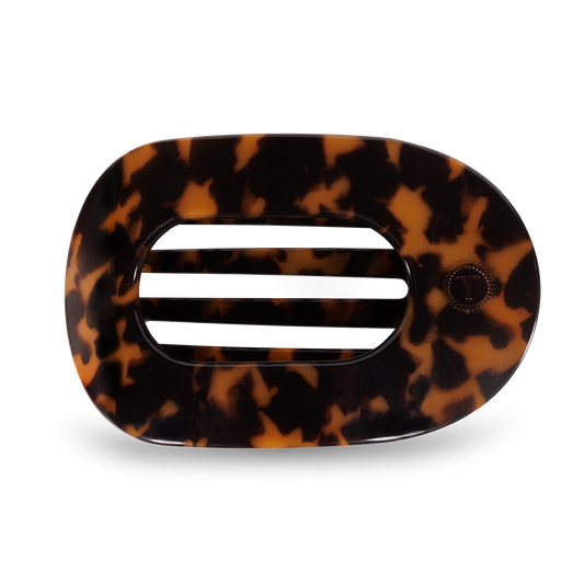 Round Flat Hair Clip | Tortoise