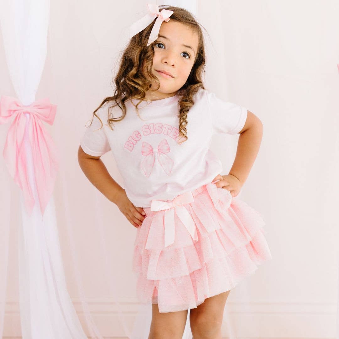 Ballet Bow Tiered Tutu - Kids Dress Up Skirt - Coquette