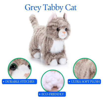 Grey Tabby Cat 9"