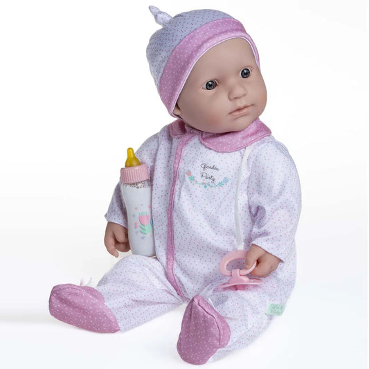 20” Caucasian Doll White/Pink Polka Dot