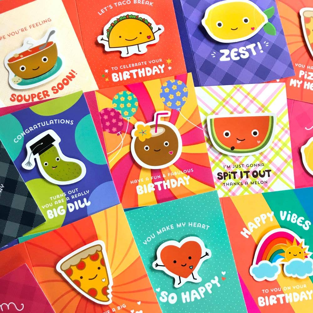 Happy Heart Sticker Card