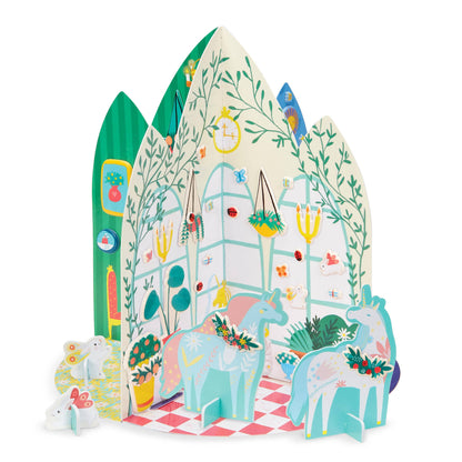 Unicorn Palace Puffy Sticker 3D Playhouse