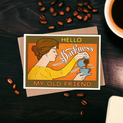 "Hello Darkness" Greeting Card