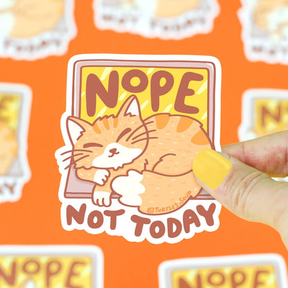 Nope Kitty Sticker