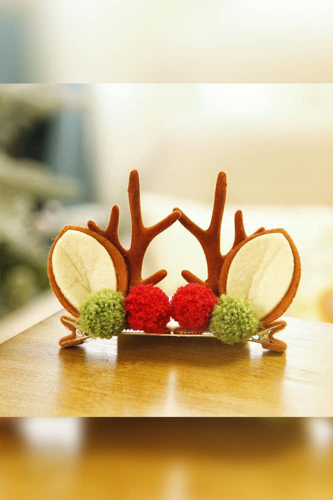 Christmas Reindeer Hair Clip