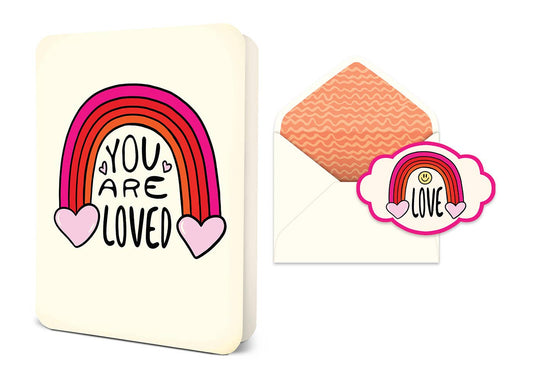 You Are Loved Rainbow Deluxe Greeting Card