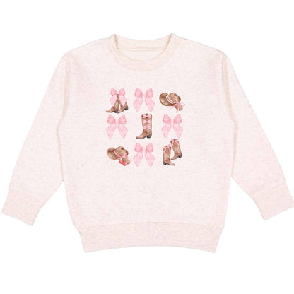 Coquette Cowgirl Sweatshirt - Natural - Kids Clothes