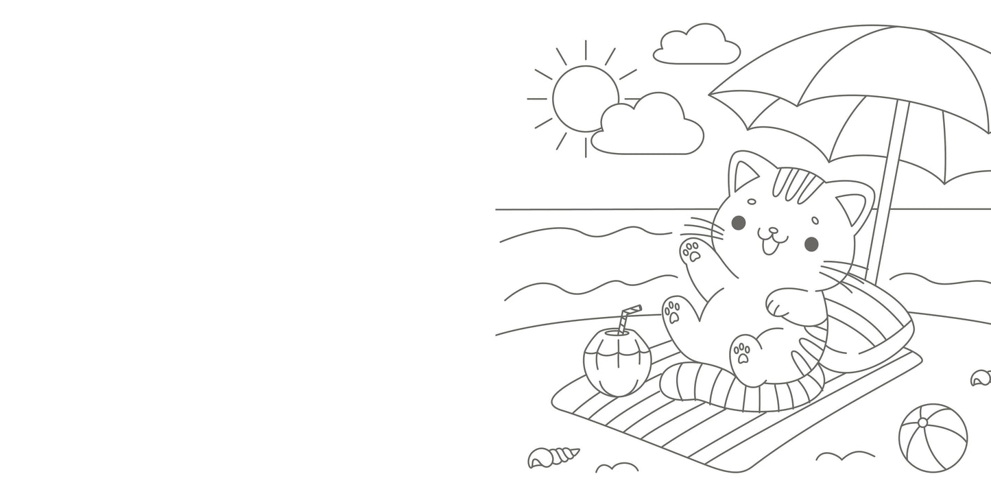 The Super-Cute Cozy Cat Coloring Book