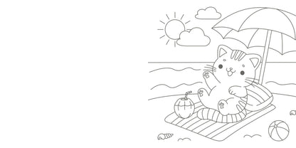 The Super-Cute Cozy Cat Coloring Book