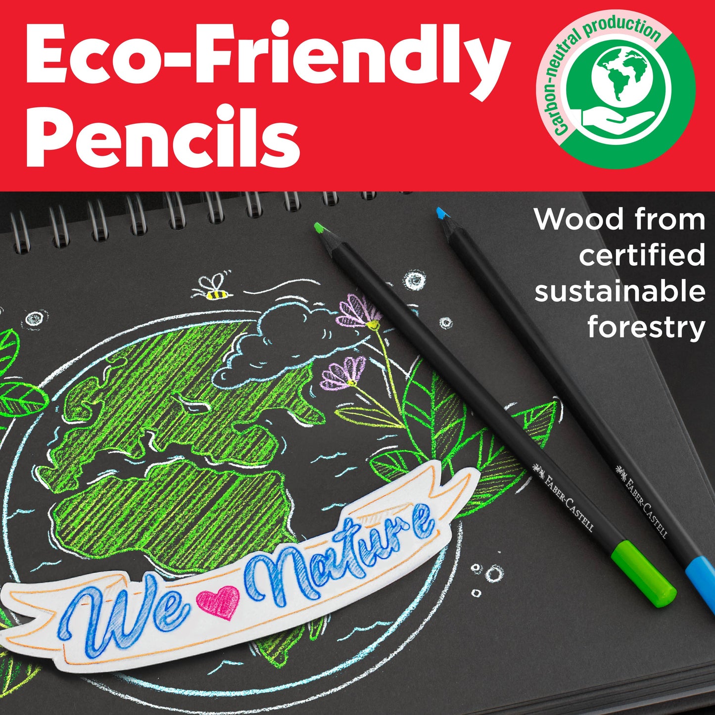 Super Soft Black Edition Colored Pencils, Gift Tin of 12