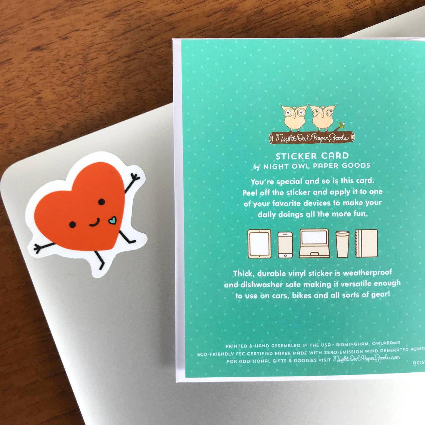 Happy Heart Sticker Card