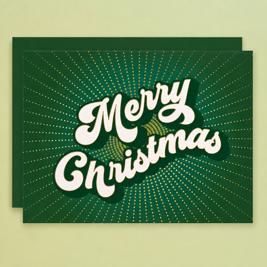 Merry Christmas Card - Gold Foil