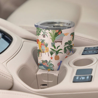 Women and Houseplants Stainless Steel Coffee Tumbler