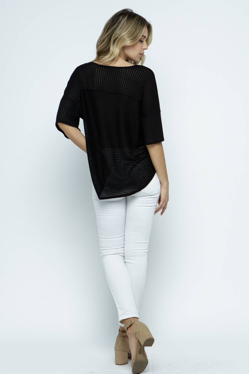 Comfy Waffle V-Neck