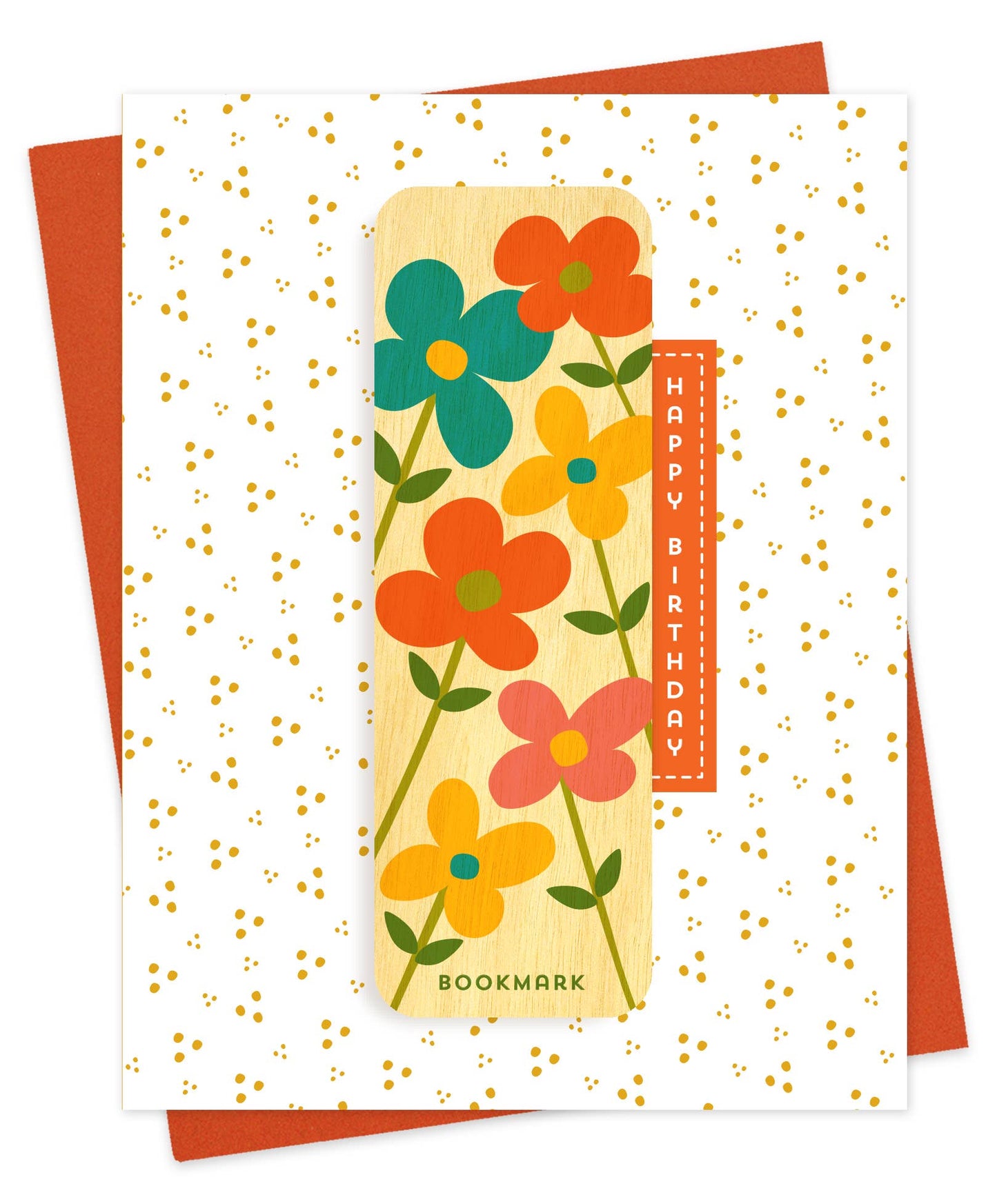 Birthday Flowers Bookmark Birthday Card