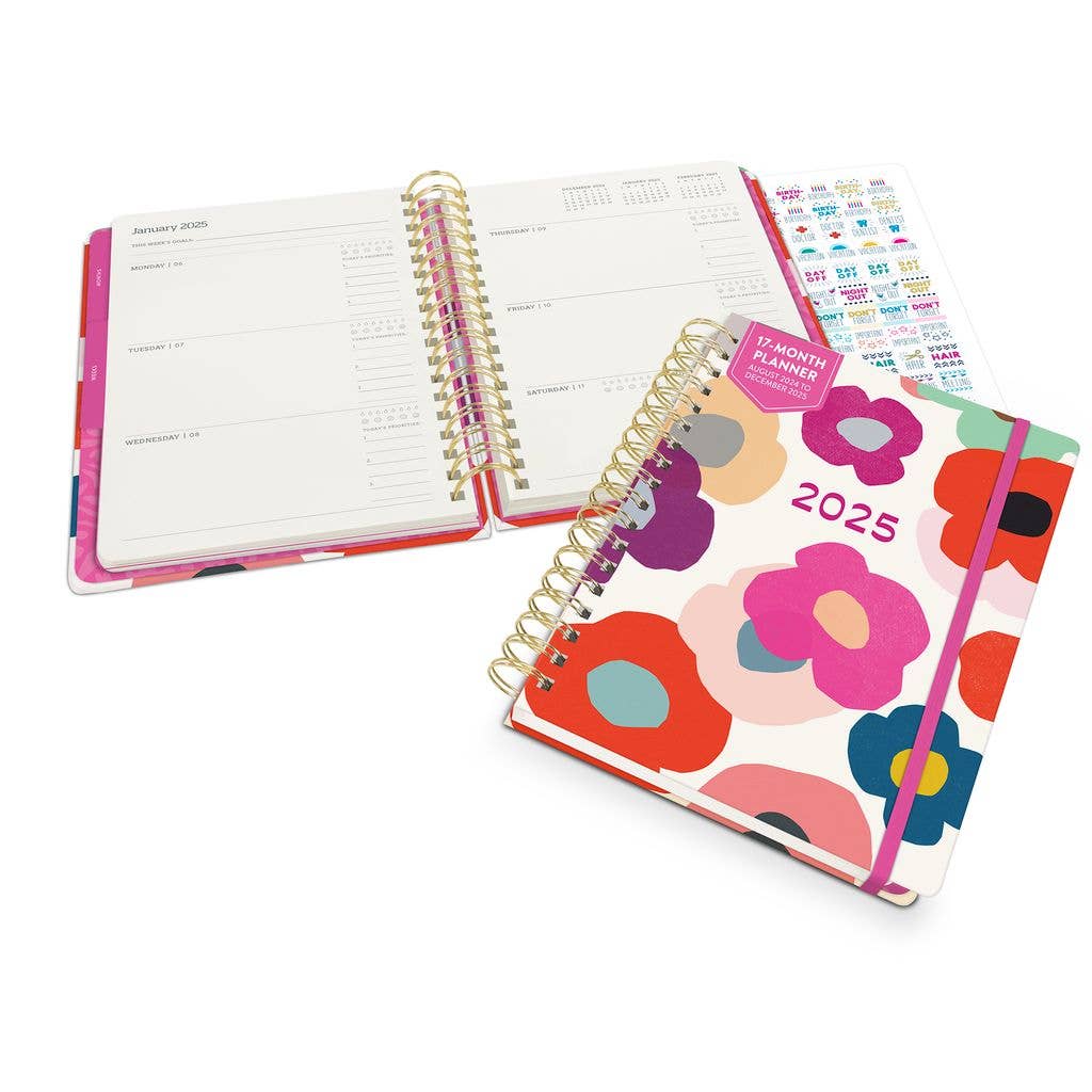 2025 Summer Poppies Tri-Tab Planner