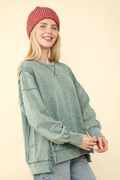 French Terry Oversized Knit Top