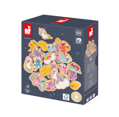 Unicorns & Dragons Wooden Magnets Set