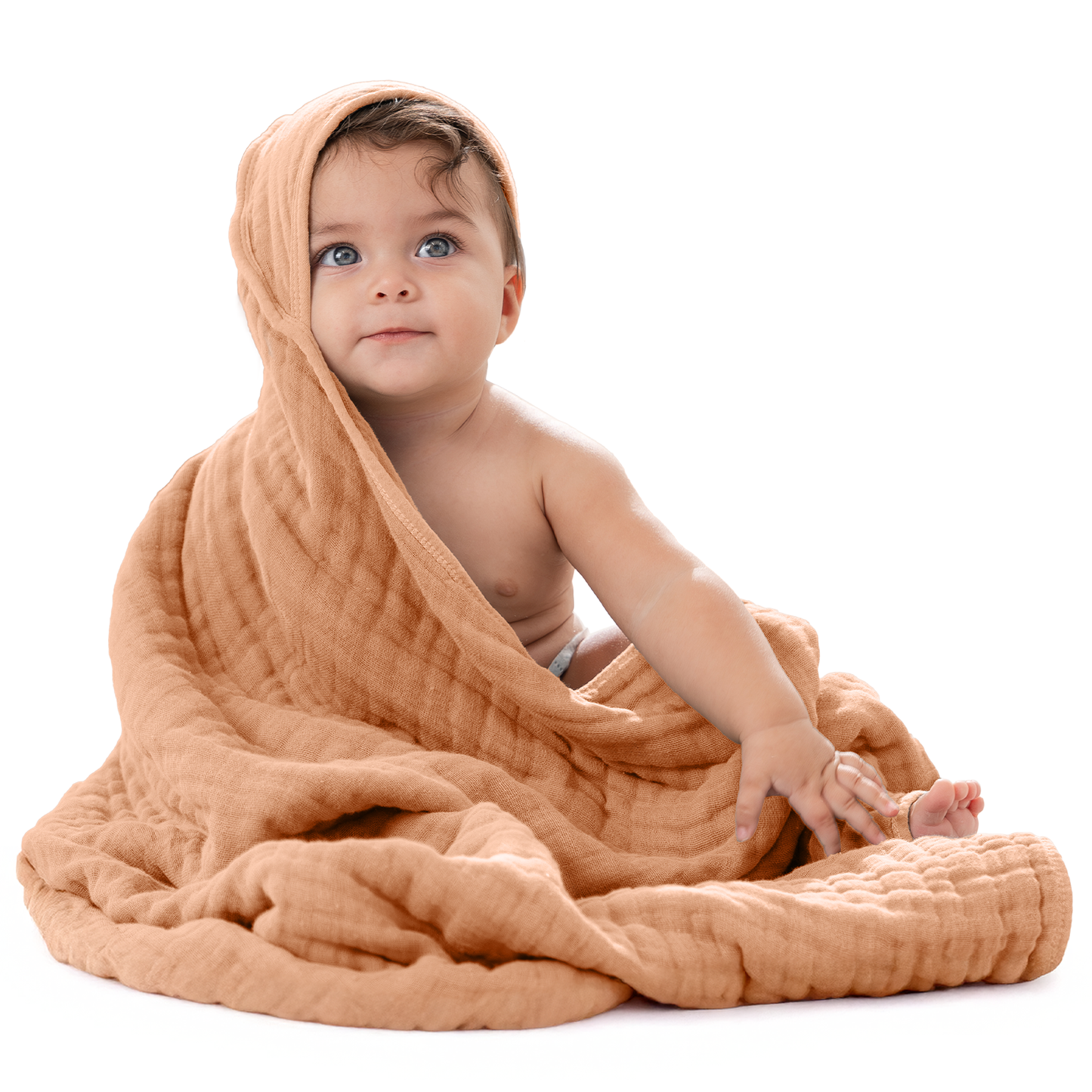 Baby Hooded Towels 6 Layer Muslin Cotton Towel for Kids