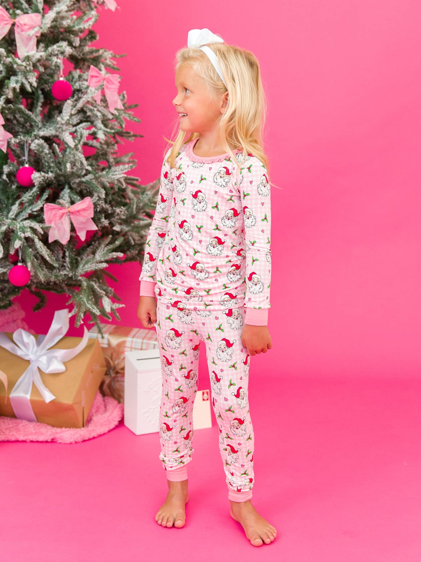 Dear Santa Bamboo Ruffle Pajama Set