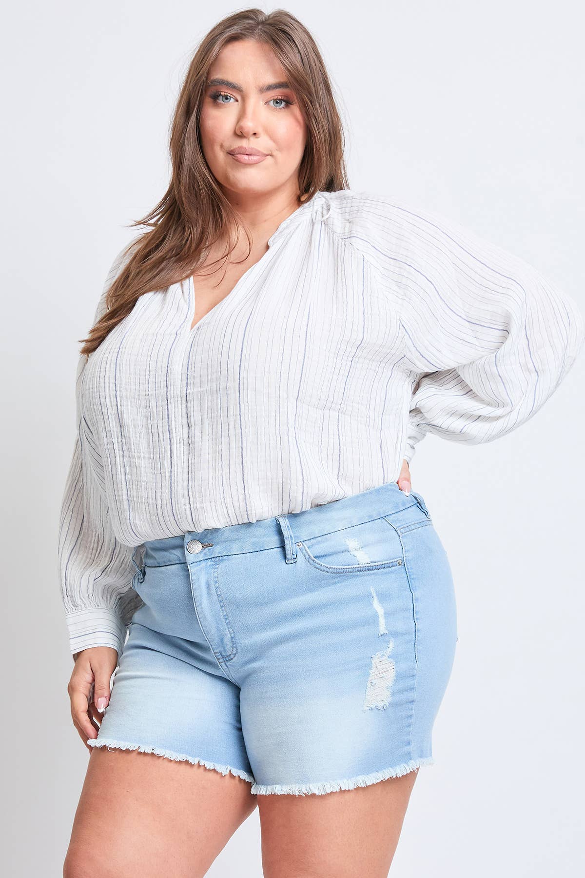 PL Frayed Hem Shorts