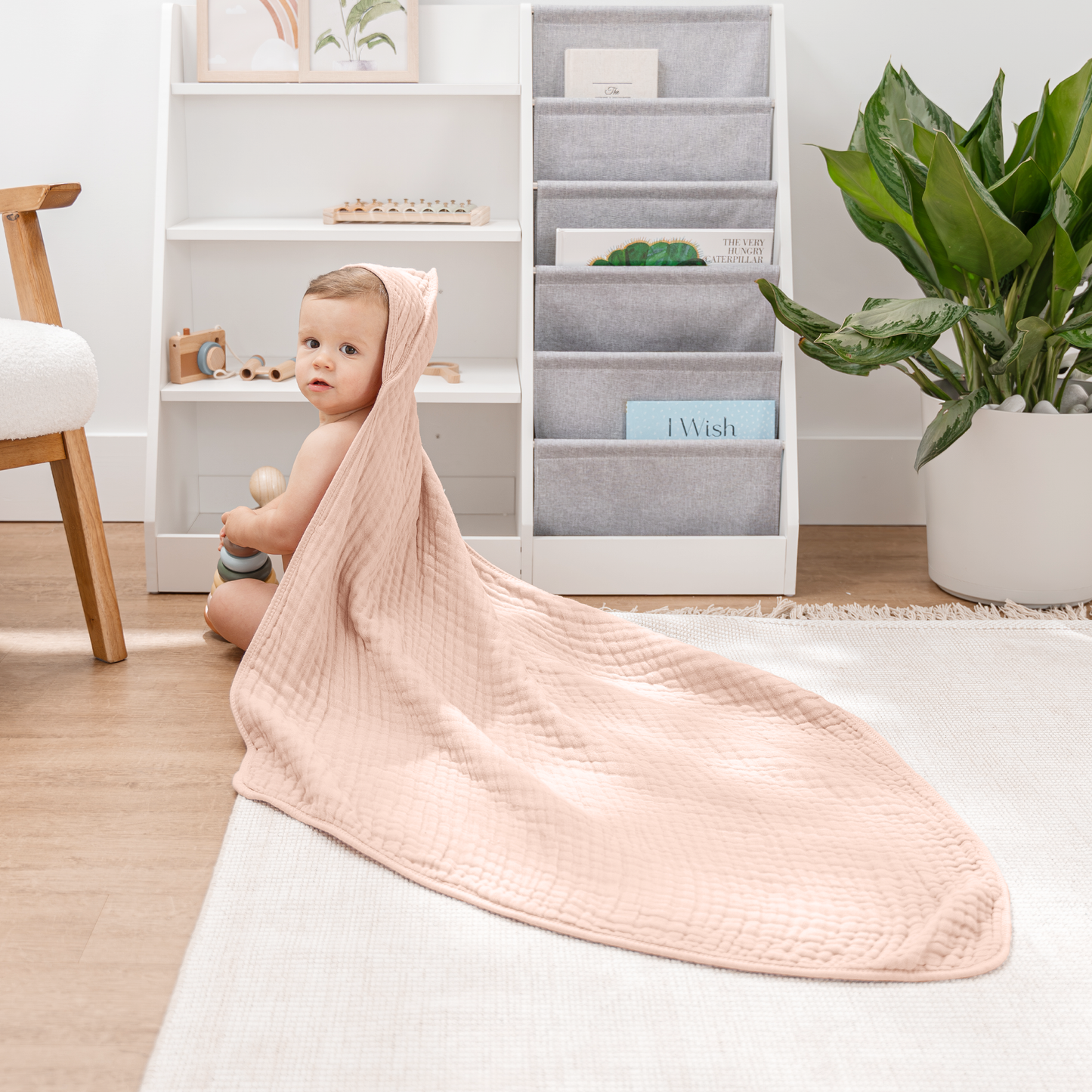 Baby Hooded Towels 6 Layer Muslin Cotton Towel for Kids
