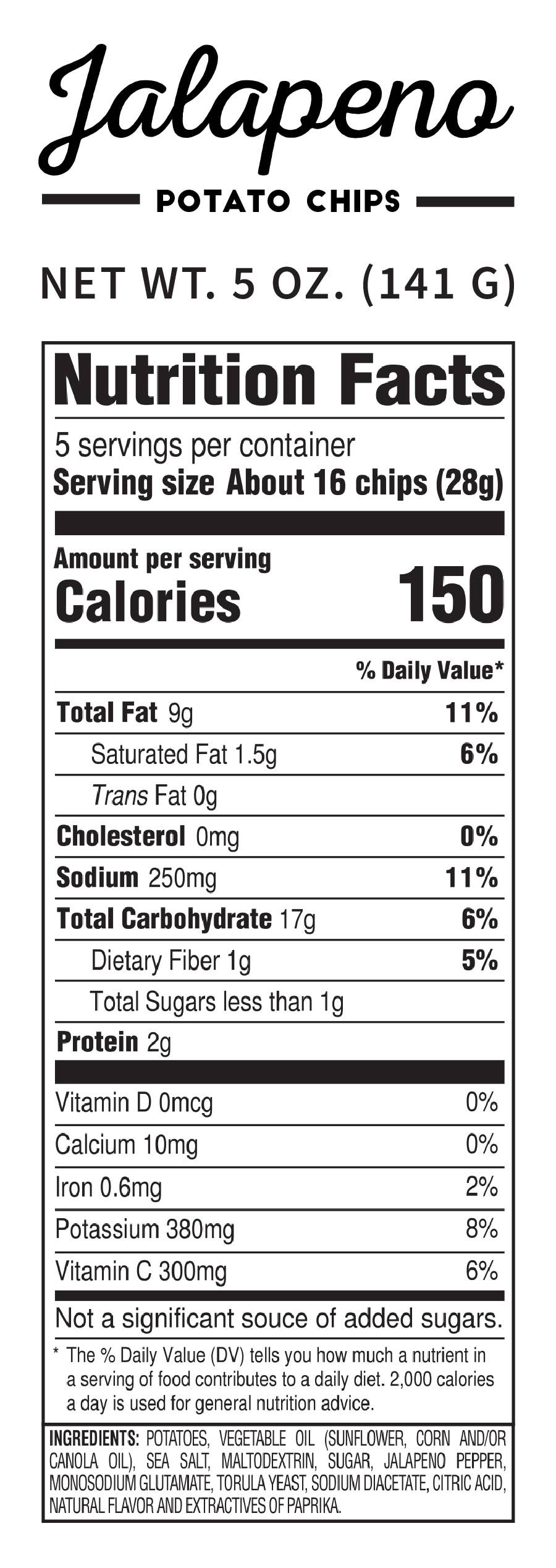 Jalapeño Kettle Cooked Potato Chips 5.0 oz