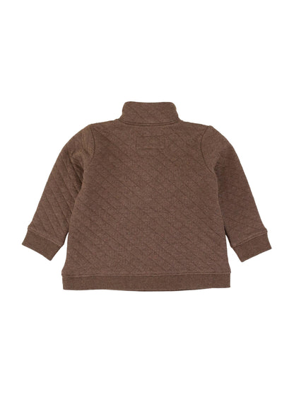 Heather Carafe Quilted Quarter Snap Sweatshirt